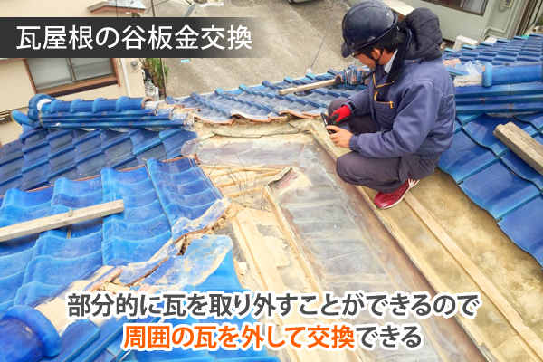 谷板金の交換